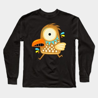 Doodle cute monster BIRD Long Sleeve T-Shirt